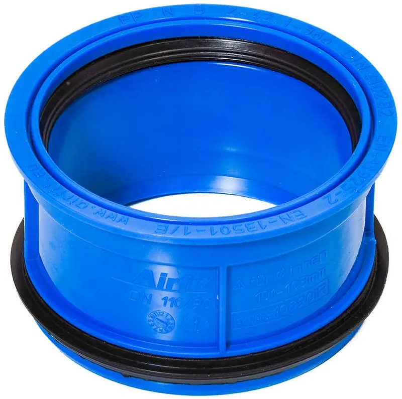 airfit PP-Abwasser-Innen-Reduzierstück DN 110/90, für dickwandige Rohre, blau