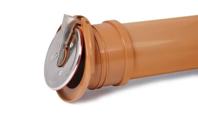 airfit Rohrendklappe DN 160, orange für erdverlegte Rohre