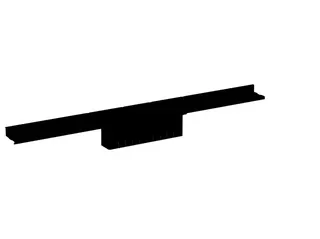 sanibel-Duschrinne S4-DRW Wandanschluss 1000mm lang aus Edelstahl schwarz