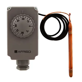 Afriso Gehäusethermostate Verstell.außen liegend 0/90 Grad,Kapillar 1000mm,67421X