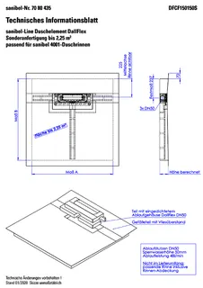 sanibel LINE-Duschelem S4-DEL m sanibel Duschrinne S4-DR DN50 Sonder 2,25qm – Bild 2