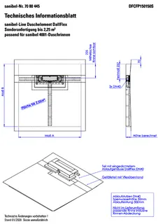 sanibel LINE-Duschelem S4-DEL m sanibel Duschrinne S4-DR DN40 Sonder 2,25qm – Bild 2