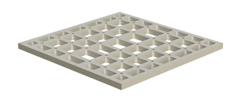 sanibel-HDPS-Unterbauelement A20 quadroU PLAN Kessel 1200x1200x40mm m. Montagekl.