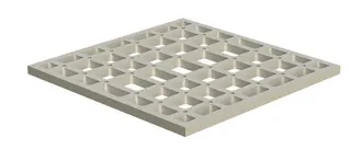 sanibel-HDPS-Unterbauelement A20 quadroU PLAN Kessel 1500x1500x40mm m. Montagekl.