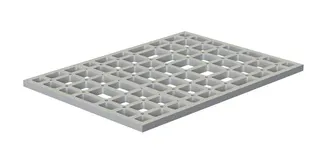 sanibel-HDPS-Unterbauelement A20 quadroU PLAN Kessel 1000x800x40mm m. Montagekl.
