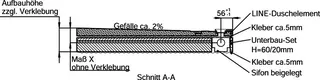 sanibel LINE-Duschelem S3-DEL m sanibel Duschrin. S3-DRW 1-seitig 1000x1000mm – Bild 4