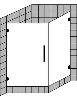 sanibel 5001-Pendeltür und Trennwand A19 S5RR13.10S bis 1000x1000x2200mm sw/ESG