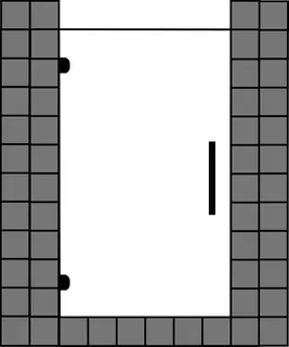 sanibel 5001-Pendeltür Nische A19 S5RR20.10S bis 1000x2200mm schwarz/ESG