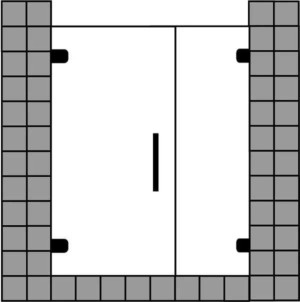 sanibel 5001-Pendeltür FE Nische A19 S5RR23.14S bis 1400x2200mm schwarz/ESG