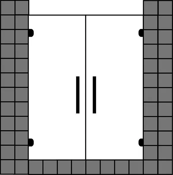 sanibel 5001-Pendeltür 2-tlg. Nische A19 S5RR22.12S bis 1200x2200mm schwarz/ESG