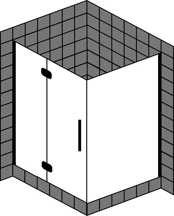 sanibel 5001-Pendeltür FE links u. TW A19 S5TR11LS 1200x1200x2000mm sw/ESG