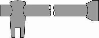 sanibel 4001/5001-Haltestange rund A19 Glas/Wand 520040S 1500mm schwarz