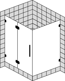 sanibel 5001-Pendeltür FE u Trennw. A19 S5RR11.12S bis 1200x1200x2200mm sw/ESG