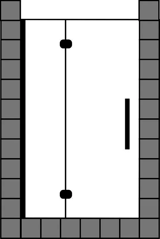 sanibel 5001-Pendeltür FE Nische links A19 S5TR21LS 1400x2000mm schwarz/ESG