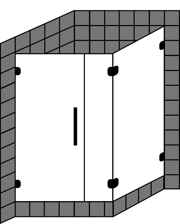 sanibel 5001-Pendeltür FE u Trennw. A19 S5RR18.12S bis 1200x1200x2200mm sw/ESG