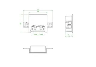 OVENTROP-Unibox E RTL RTL, geschlossen, Echtglas schwarz – Bild 2
