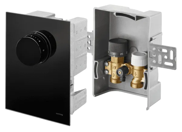 OVENTROP-Unibox T-RTL Thermostat, RTL, Echtglas schwarz