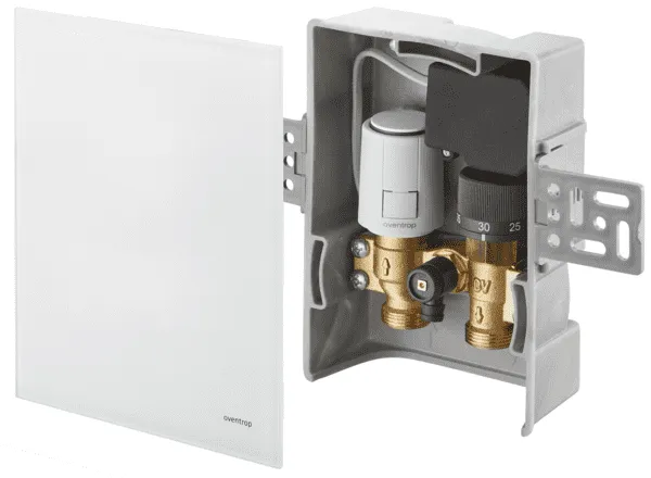 OVENTROP-Unibox T-RTL R-Tronic Thermostat, RTL, R-Tronic, Echtglas weiß