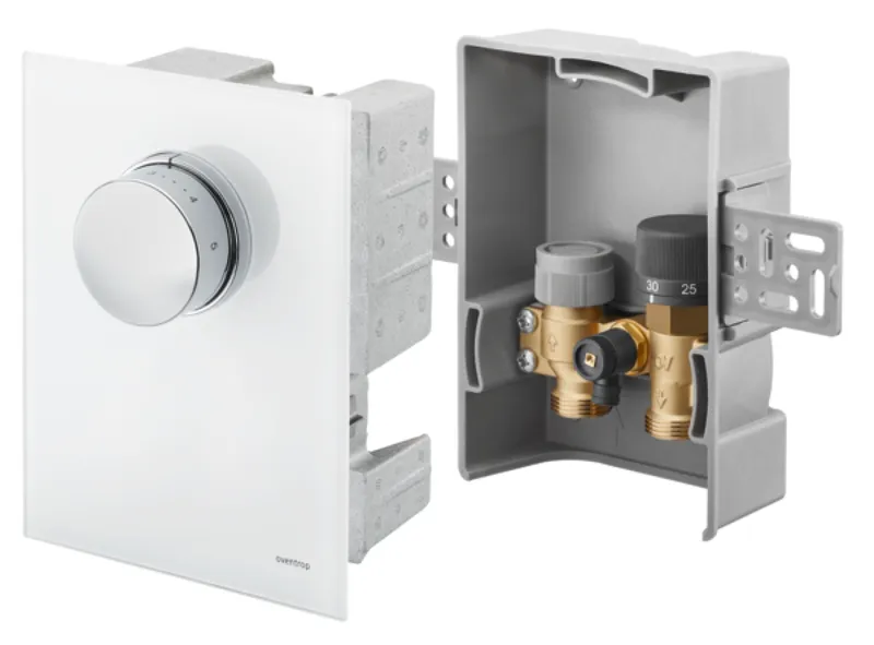 OVENTROP-Unibox TQ-RTL Thermostat, RTL, Q-Tech, Echtglas weiß