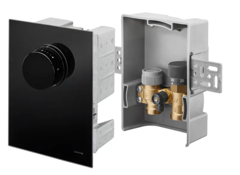 OVENTROP-Unibox TQ-RTL Thermostat, RTL, Q-Tech,Echtglas schwarz