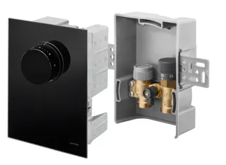 OVENTROP-Unibox TQ-RTL Thermostat, RTL, Q-Tech,Echtglas schwarz