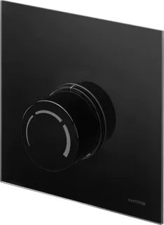 OVENTROP-Abdeckung mit Handrad Echtglas schwarz, für Unibox RTL