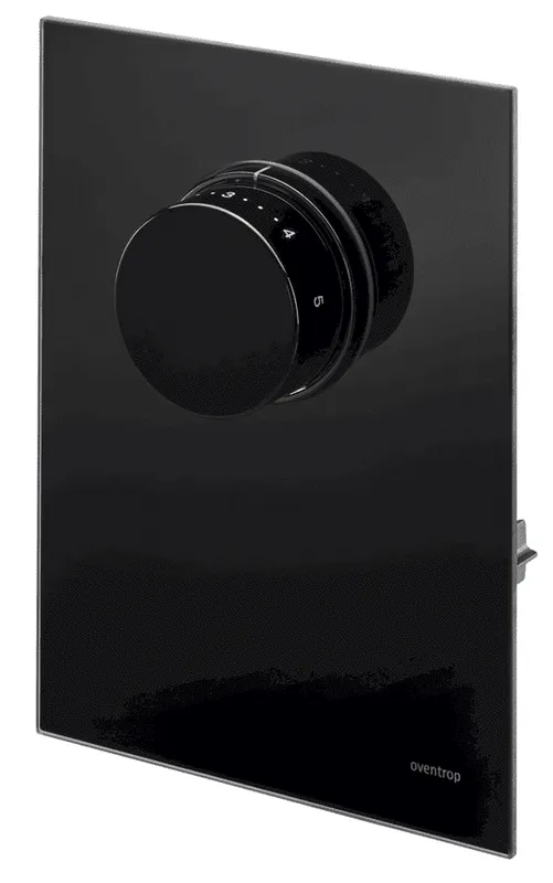 OVENTROP-Abdeckung mit Thermostat Echtglas schwarz, für Unibox T-RTL