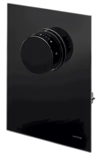 OVENTROP-Abdeckung mit Thermostat Echtglas schwarz, für Unibox T-RTL