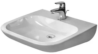Duravit Waschtisch D-Code Vital Med 600 mm ohne ÜL, mit HLB, 1 HL, weiß