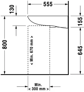 Duravit Waschtisch D-Code Vital 600 mm mit ÜL, mit HLB, 1 HL, weiß – Bild 5