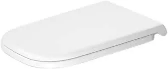 Duravit WC-Sitz D-Code mit SoftClose Scharniere edelstahl, lang, weiß