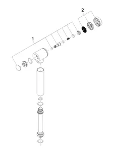 Dornbracht Spülbrause ERSATZTEILE 04121109310 49 x 35 x 142 mm Chrom – Bild 2
