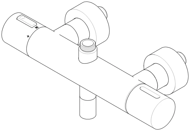 Dornbracht Anschluss für Brausethermostat Wand ET 04170104700 315 x 85 x 210 mm Chrom