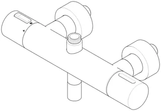 Dornbracht Anschluss für Brausethermostat Wand ET 04170104700 315 x 85 x 210 mm Chrom