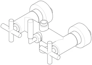 Dornbracht Anschluss für Wanne Wand ERSATZTEILE 04171002001 200 x 215 x 140 mm Chrom