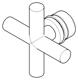 Dornbracht Griff ERSATZTEILE 04208901000 70 x 70 x 43 mm Cyprum