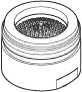 DO Luftsprudler ET 04230101500 M28x1-AG Durchflussklasse B Messing (23kt Gold)