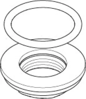 Dornbracht Befestigung mit Dichtungen ERSATZTEILE 04231000404 D 45 mm, 3/4"