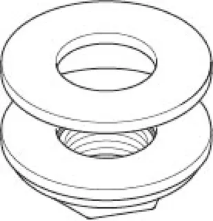 Dornbracht Befestigung mit Dichtungen ERSATZTEILE 04231001001 D 45 mm, 1/2"