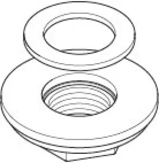 Dornbracht Befestigung mit Dichtungen ERSATZTEILE 04231001004 D 45 mm, 1/2"