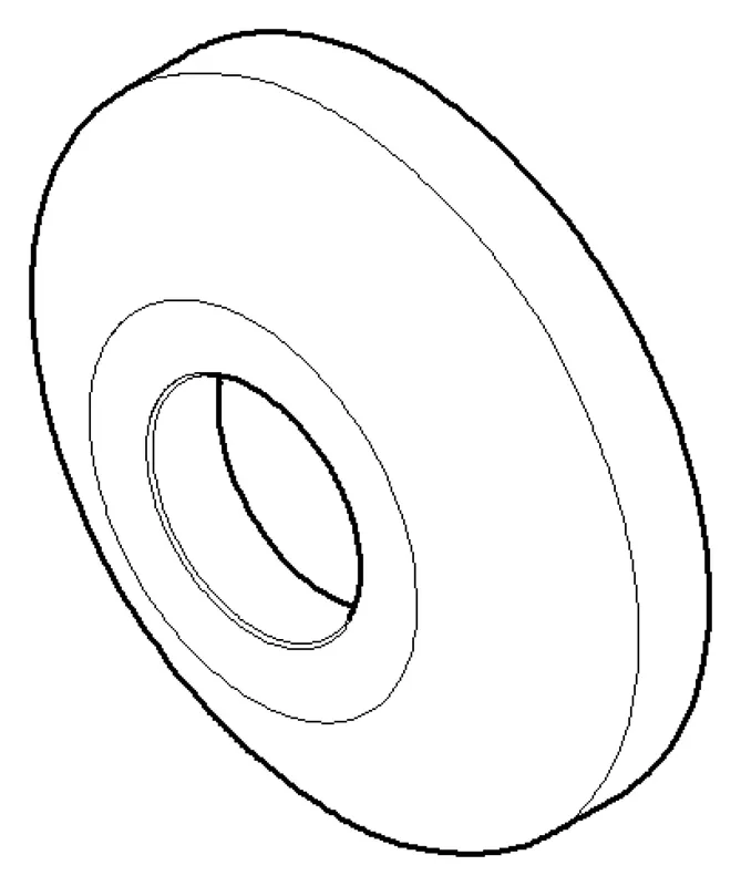 Dornbracht Rosette ERSATZTEILE 04270100300 D 60 x 15 mm Messing (23kt Gold)