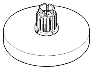 Dornbracht Rosette ERSATZTEILE 04277400200 50 x 50 x 9,5 mm Platin gebürstet