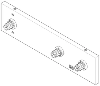 Dornbracht Rosette mit Symbolen ET 04279802500 60 x 240 x 28 mm Platin gebürstet