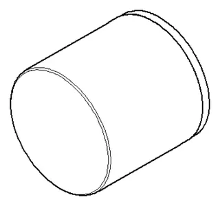 Dornbracht Griff ERSATZTEILE 04281015500 D 29 x 29 mm Platin gebürstet