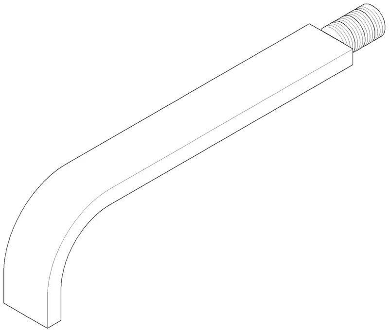 Dornbracht Auslauf ERSATZTEILE 04282214810 240 x 35 x 11 mm Platin gebürstet