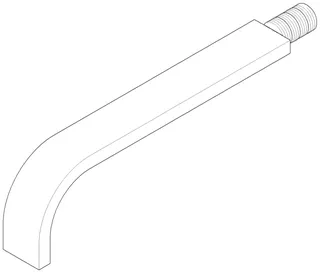 Dornbracht Auslauf ERSATZTEILE 04282214810 240 x 35 x 11 mm Platin gebürstet