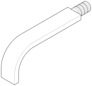 Dornbracht Auslauf ERSATZTEILE 04282215010 170 x 35 x 11 mm Platin gebürstet