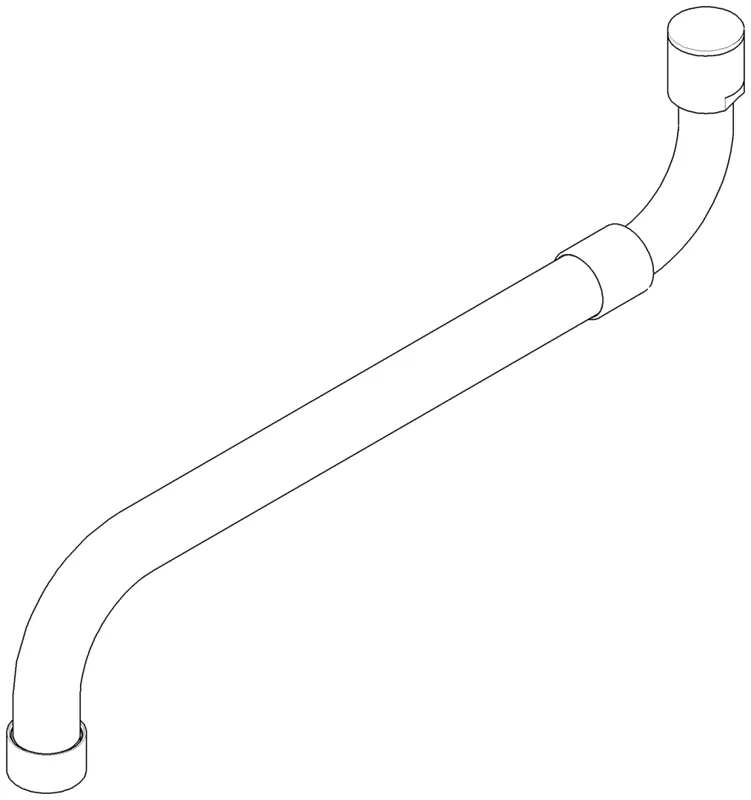 Dornbracht Auslauf für Spültisch Wand ET 04282507500 D 18 x 225 mm Platin