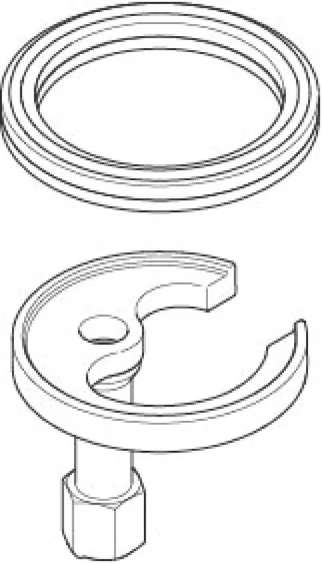 Dornbracht Befestigung mit O-Ring D49 x 2 mm ERSATZTEILE 04301103802 D 52 x 1,5 mm