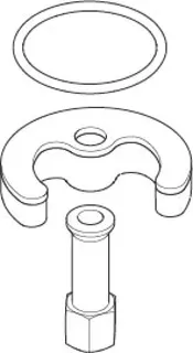 Dornbracht Befestigung mit O-Ring D36,17 x 2,62 mm ERSATZTEILE 04301103825 D 52 x 1,5 mm